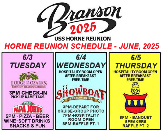 Reunion Schedule