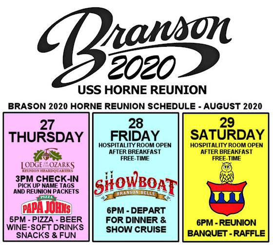 2020 Reunion Schedule